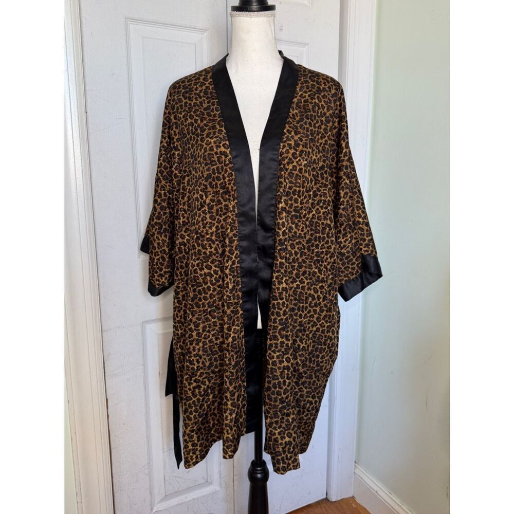 90s / 80s Animal Print Leopard Robe by Contessa Di Roma